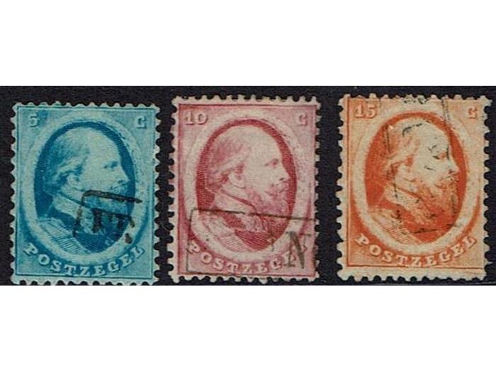 1864 tweede emissie . Koning Willem III