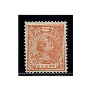 1892 3 cent  hangend haar nr. 34