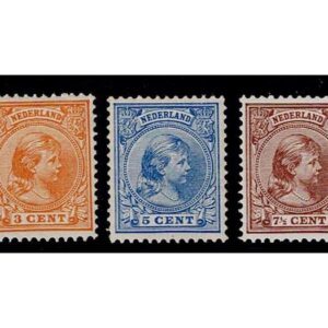 1893 3ct t/m 7½ct hangend haar nr. 34/36