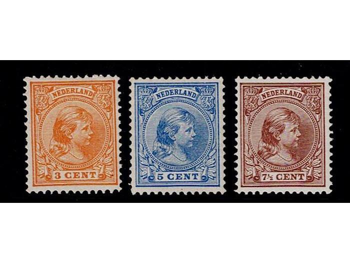 1893 3ct t/m 7½ct hangend haar nr. 34/36