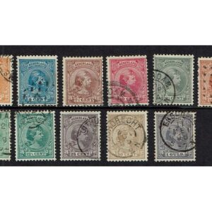 1896 complete serie hangend haar nr. 34/44
