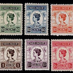 1913-1931 Indië Wilh. nr. 129/134