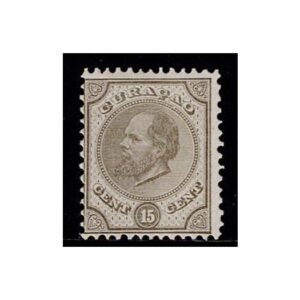 koning Willem III 15ct olijfgrijs nr. 6