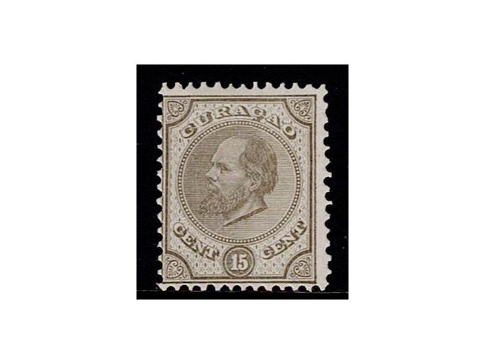 koning Willem III 15ct olijfgrijs nr. 6