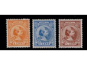 1893 3ct t/m 7½ct hangend haar nr. 34/36