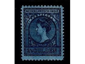 1906 Indië 2½ gld zwartblauw op blauw nr. 61