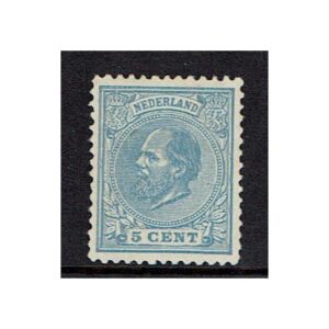1872 5 cent blauw, (nr. 19)
