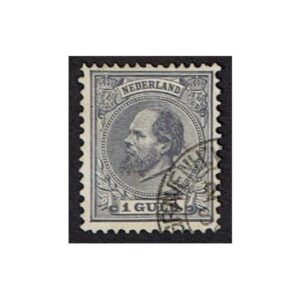 1888 1 gulden grijsviolet nr. 28
