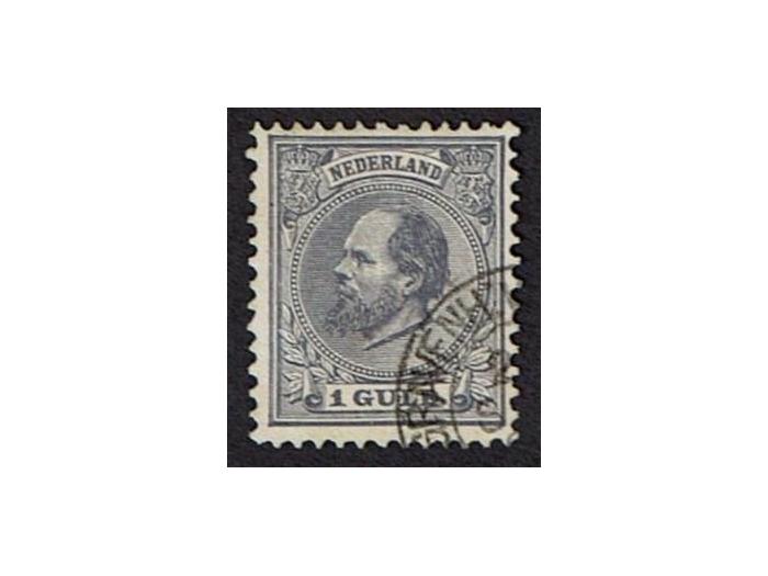 1888 1 gulden grijsviolet nr. 28