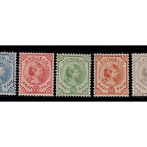 1891-95 kon. Wilhelmina nr. 19/23
