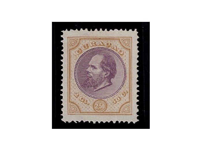koning Willem III 2½ gld olijfg/lila nr. 12
