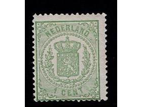 1870 1ct groen wapenzegel nr. 15