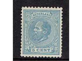 1872 5 cent blauw, (nr. 19)
