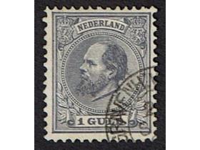 1888 1 gulden grijsviolet nr. 28