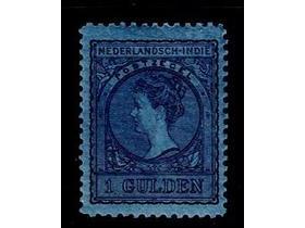 1906-1912 Indië 1 gld doflila op blauw nr. 60