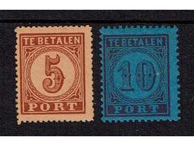 1870 eerste portzegels (nr. P1/P2)