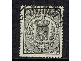 1870 1ct zwart wapenzegel nr. 14